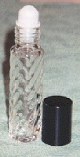 Bottle Roll On Diamond Cut-Silvia-Plastic Cap (1/3 OZ.) (DOZEN)